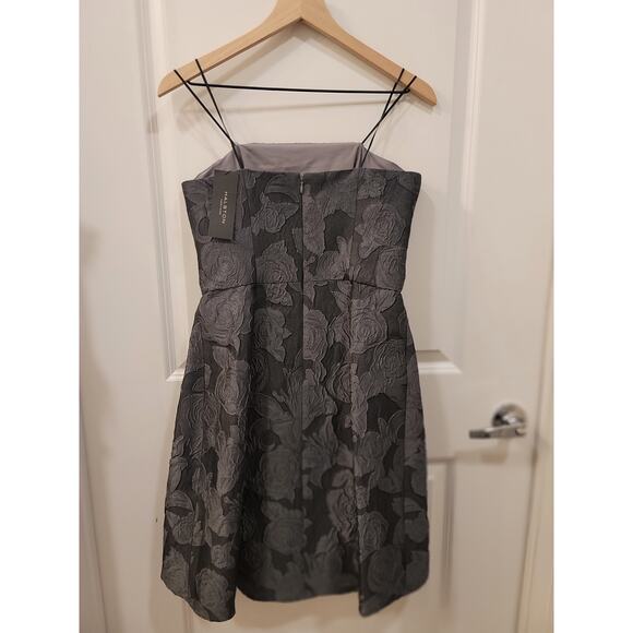 Halston Heritage Strapless Dress in Black Floral - Picture 3 of 9